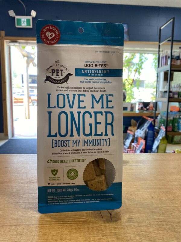 Grandville Island Pet Treatery, love me longer, dog biscuits, What the Woof Pet Supplies, Sicamous BC